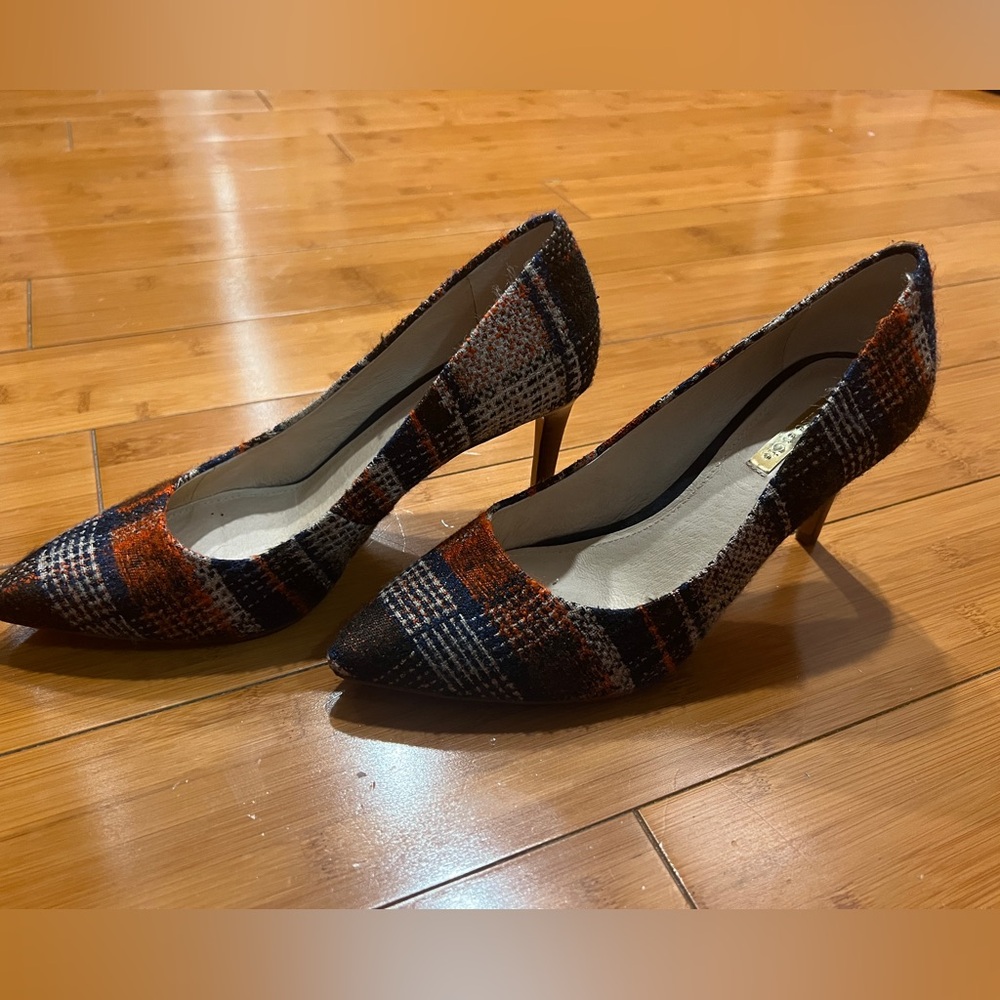 Louise et Cie Multicolor Plaid Heels
